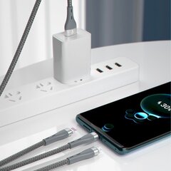 Dudao Lightning / microUSB/ USB Type C, 1,2 m hind ja info | Mobiiltelefonide kaablid | kaup24.ee