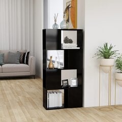 Raamaturiiul / toa vahesein, 60 x 24 x 124,5 cm, must hind ja info | Riiulid | kaup24.ee