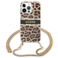 Guess Leopard Gold originaal telefoniümbris sobib iPhone 13 / 13 Pro, kuldne hind ja info | Telefoni kaaned, ümbrised | kaup24.ee