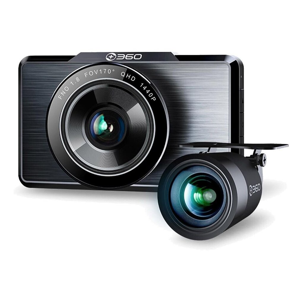 Videosalvesti 360 G500H 2K esikaamera + tagurduskaamera 1440p, GPS hind ja info | Pardakaamerad ja videosalvestid | kaup24.ee