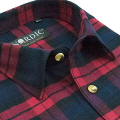 Рубашка фланелевая мужские NORDIC, прямой силуэт, с длинным рукавом 4039-49 цена и информация | Мужские рубашки | kaup24.ee
