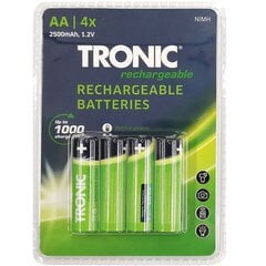Заряжаемые аккумуляторы Tronic 2500mAh AA, 4 шт. цена и информация | Батарейки | kaup24.ee