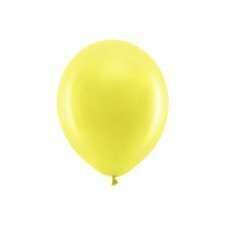 Vikerkaare õhupallid 30 cm pastelsed, kollased (1 tk / 100 tk) hind ja info | Õhupallid | kaup24.ee