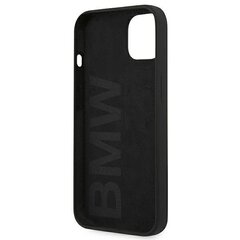 Case BMW BMHCP13MSILBK iPhone 13 6.1 "black / black hardcase Silicone Signature hind ja info | Telefoni kaaned, ümbrised | kaup24.ee