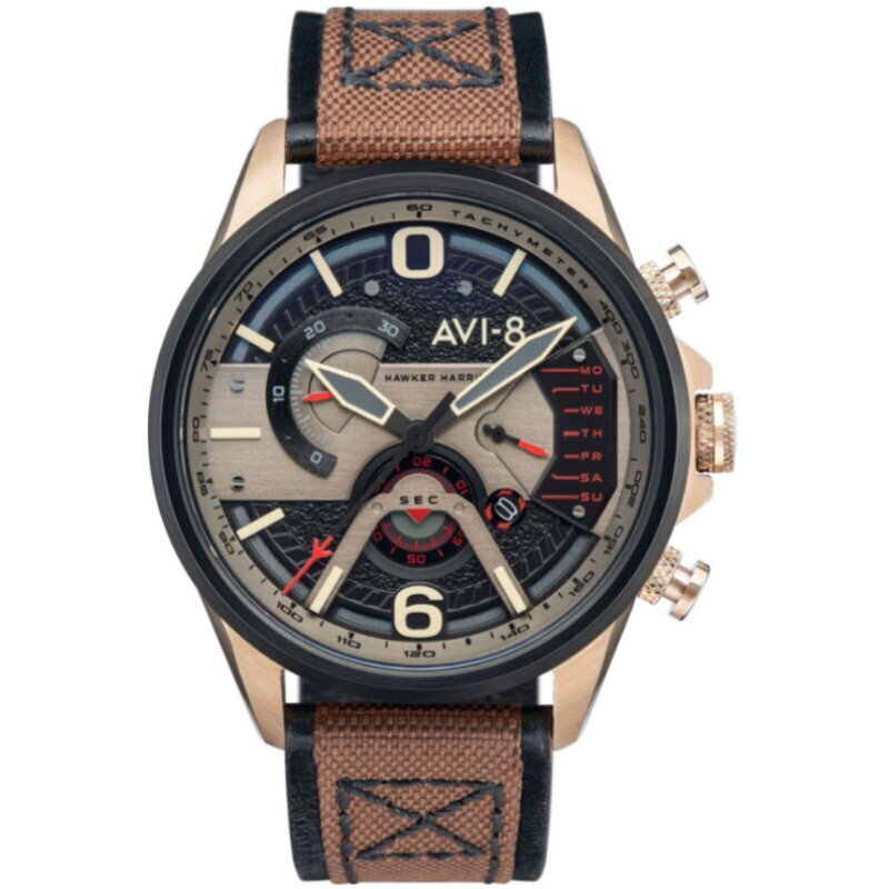 AVI-8 HAWKER HARRIER II Retrograde Chronograph AV-4056-06 AV-4056-06 hind ja info | Meeste käekellad | kaup24.ee