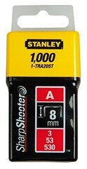 Klambrid Stanley 10 mm 1000 tk, A-tüüpi 1-TRA206T hind ja info | Käsitööriistad | kaup24.ee