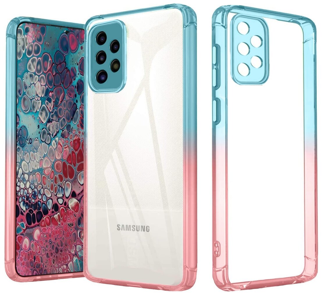 ColorFul Hard Case For Samsung Galaxy A52, sinist värvi, roosa цена и информация | Telefoni kaaned, ümbrised | kaup24.ee