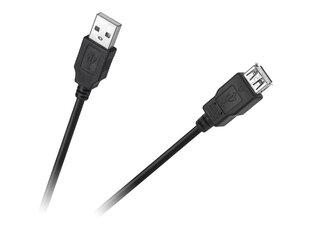 Cabletech AM-AF USB Extension Cable 1m Black цена и информация | Кабели для телефонов | kaup24.ee