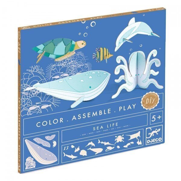Värvi-Pane kokku-Mängi Djeco Ookean hind ja info | Arendavad mänguasjad | kaup24.ee