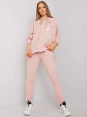 Määrdunud roosa dressipluusi komplekt pükstega. цена и информация | Спортивная одежда для женщин | kaup24.ee