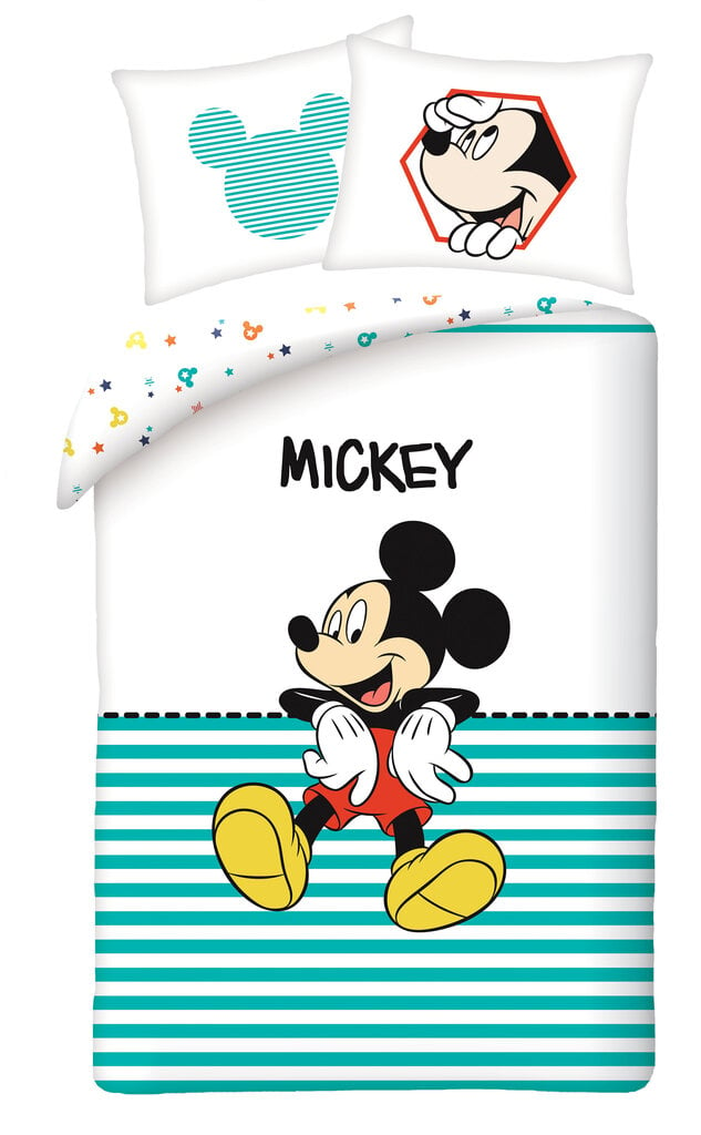 Laste voodipesukomplekt Mickey 140x200, 2-osaline цена и информация | Beebide ja laste voodipesu | kaup24.ee