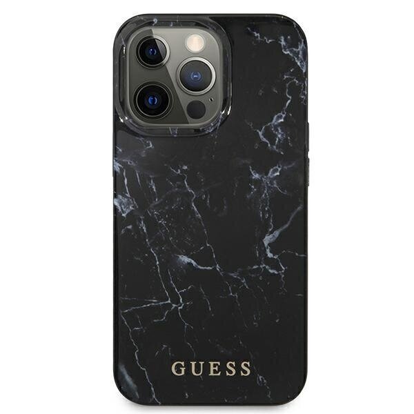 Guess Marble Hardcase originaal telefoniümbris sobib iPhone 13 / 13 Pro / 14, must hind ja info | Telefoni kaaned, ümbrised | kaup24.ee