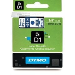 Dymo lint D1 9mmx7m sin./valgel 40914 /5 hind ja info | Printeritarvikud | kaup24.ee