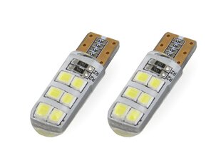 LED Standard T10 W5W 12xSMD 2835 12V silikoonpirnid, 2tk. hind ja info | Autopirnid | kaup24.ee