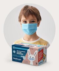 Meditsiinilised ühekordselt kasutatavad 3-kihilised näomaskid (50 tk.) blue hind ja info | Esmaabi | kaup24.ee