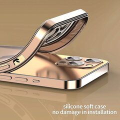 Matte transparent soft case camera protection (electroplated) Apple iPhone 13 gold цена и информация | Чехлы для телефонов | kaup24.ee