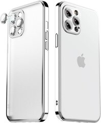 Matte transparent soft case camera protection (electroplated) Apple iPhone 13 Pro silver цена и информация | Чехлы для телефонов | kaup24.ee