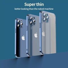 Matte transparent soft case camera protection (electroplated) Apple iPhone 13 Pro sinist värvi (blue metalic) hind ja info | Telefoni kaaned, ümbrised | kaup24.ee