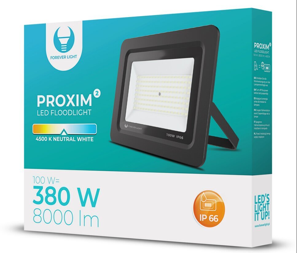 LED prožektor Proxim II 100W | 4500K | IP66 цена и информация | Aia- ja õuevalgustid | kaup24.ee