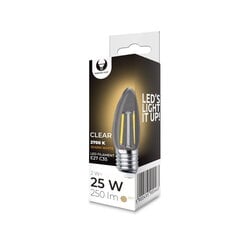 LED hõõglamp E27 C35 2W 230V 2700K 250lm COG läbipaistev цена и информация | Лампочки | kaup24.ee