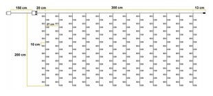 Новогодняя штора-струна, 240 диодов, 3х2 метра цена и информация | Гирлянды | kaup24.ee