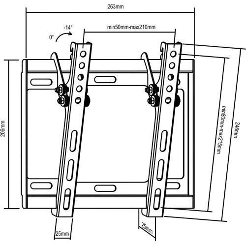 Cabletech UCH0153, Vesa, 13" - 42" hind ja info | Teleri seinakinnitused ja hoidjad | kaup24.ee