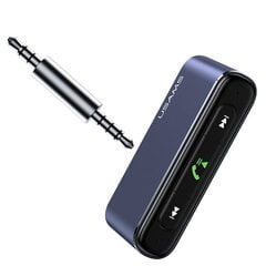 USAMS SJ519 lisaseade autosse AUX (3.5m) - Bluetooth 5.0 heliadapter, must цена и информация | Bluetooth гарнитура | kaup24.ee