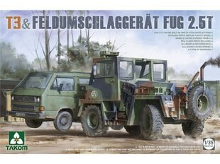 Сборная пластиковая модель Takom - T3 & Feldumschlaggerat Fug 2.5t, 1/35, 2141 цена и информация | Конструкторы и кубики | kaup24.ee