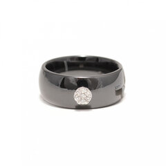Керамическое кольцо с белым золотом и бриллиантами ZGFY006711R5WD цена и информация | Кольцо | kaup24.ee