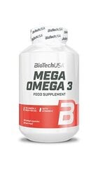 Пищевая добавка Biotech Omega 3, 90 капсул цена и информация | Витамины, пищевые добавки, препараты для иммунитета | kaup24.ee