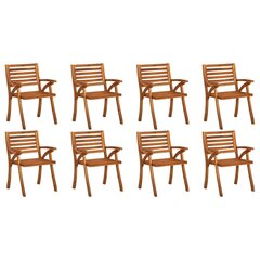 Aiatoolid patjadega, 8 tk, pruun цена и информация | Садовые стулья, кресла, пуфы | kaup24.ee