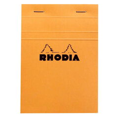 Märkmeplokk A6/80lehte ruut Rhodia oranž 80g, Clairefontaine /10 цена и информация | Тетради и бумажные товары | kaup24.ee