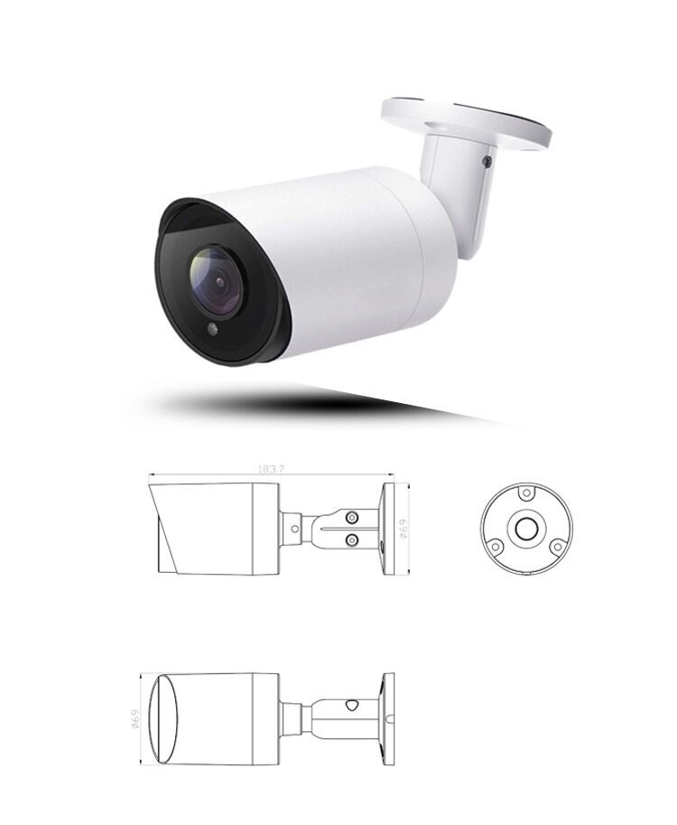 IP-kaamera 8-megapiksline Bullet VAI2085HK F2.8, valge hind ja info | Valvekaamerad | kaup24.ee