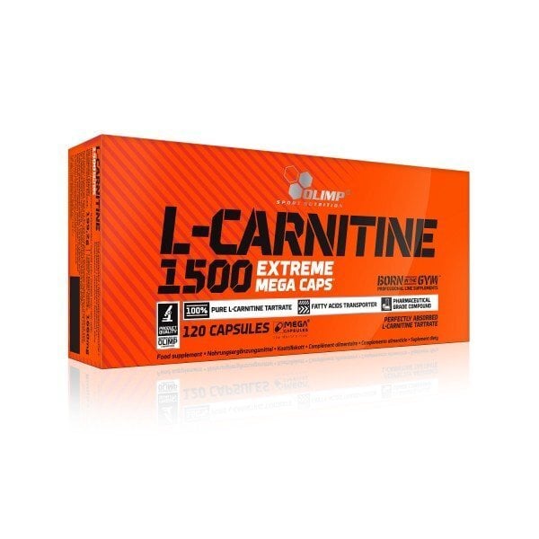 Olimp L-carnitine 1500 Extreme Mega Caps 120 kapslit цена и информация | L-karnitiin | kaup24.ee