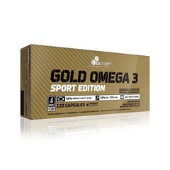 Рыбий жир Gold Omega 3 sport edition Olimp Sport Nutrition 1000 мг 120 капсул цена и информация | Витамины, пищевые добавки, препараты для иммунитета | kaup24.ee