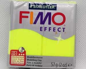 Моделин Fimo Effect 56г., желтый цена и информация | Принадлежности для рисования, лепки | kaup24.ee