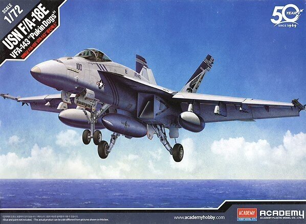 Liimitav mudel Akadeemia 12547 USN F / A-18E VFA-143 "PUKIN DOGS" 1/72 hind ja info | Liimitavad mudelid | kaup24.ee
