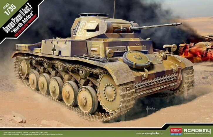 Liimitav mudel Academy 13535 Saksa Panzer II Ausf.F "North Africa" 1/35 hind ja info | Liimitavad mudelid | kaup24.ee