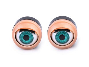 Глаза для игрушек, закрывающие глаза, 17мм, зеленые цена и информация | Аппликации, декорации, наклейки | kaup24.ee