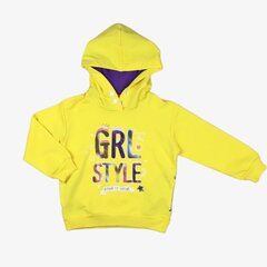 Tüdrukute dressipluus, kollane hind ja info | Tüdrukute kampsunid, vestid ja jakid | kaup24.ee