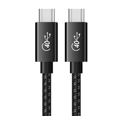 Fusion Superior USB-C -> USB-C кабель для передачи данных 100 Вт / 40 Гбит / с / USB 4 GEN 3 / 8K / 1,5 м черный цена и информация | Кабели для телефонов | kaup24.ee