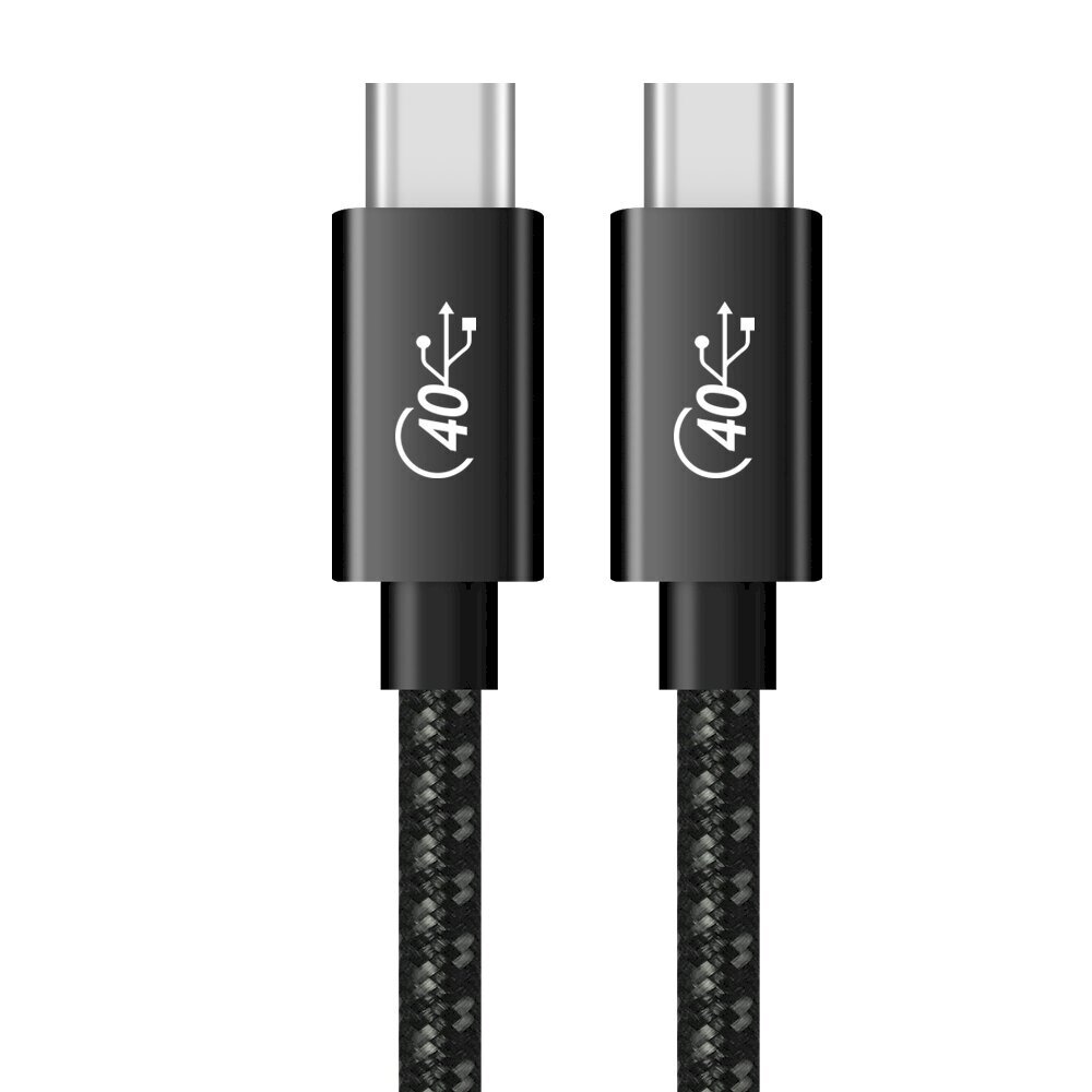 Fusion Superior USB-C – > USB-C andmekaabel 100 W / 40 Gbps / USB 4 GEN 3 / 8K / 1,5 m, must hind ja info | Mobiiltelefonide kaablid | kaup24.ee