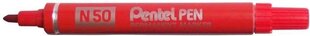 Marker N50 ümara otsaga punane 4,3mm, Pentel /480 hind ja info | Kirjatarbed | kaup24.ee