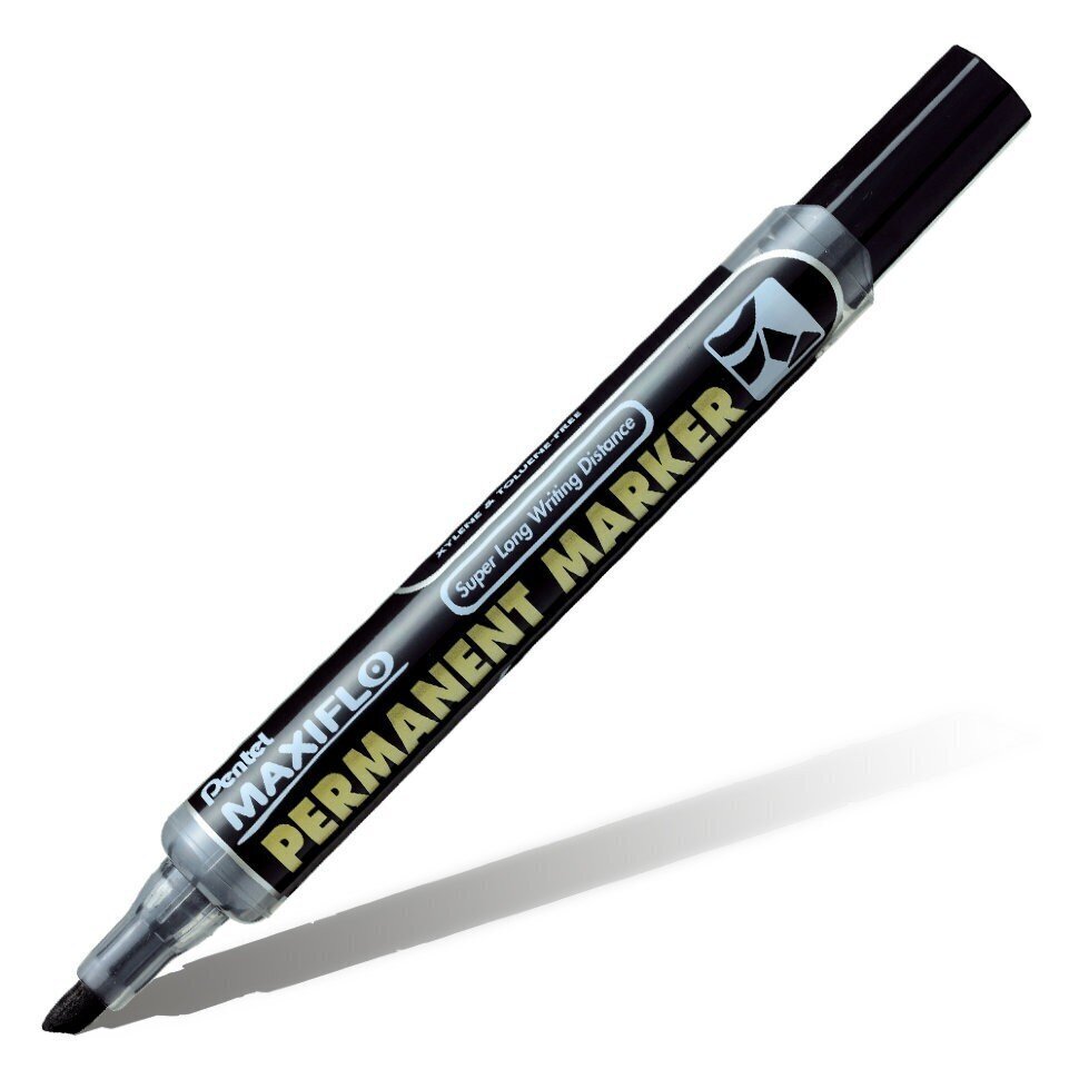 Marker Maxiflo NLF60 lõigatud otsaga 2,0/4,5mm must, Pentel /12/288 hind ja info | Kirjatarbed | kaup24.ee