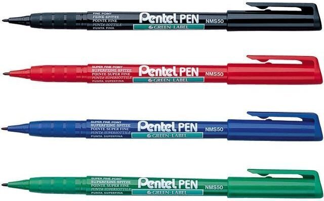 Permanentmarker NMS50 1,0mm must, Pentel /12/480 hind ja info | Kirjatarbed | kaup24.ee