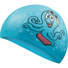 Детская плавательная шапочка Aqua-Speed Kiddie Octopus 02, синяя цена и информация | Шапки для плавания | kaup24.ee