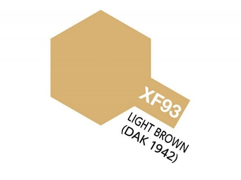 Tamiya - XF-93 Light Brown (DAK 1942), 10ml hind ja info | Kunstitarbed, voolimise tarvikud | kaup24.ee