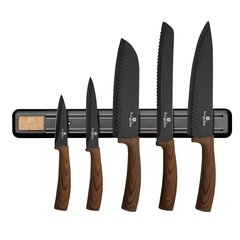 5 КУХОННЫХ ножей с магнитной полосой BERLINGER HAUS BH-2540 цена и информация | Ножи и аксессуары для них | kaup24.ee