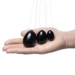 La Gemmes-Yoni muna komplekt musta obsidiaan (L-M-S) hind ja info | Sekslelude komplektid | kaup24.ee