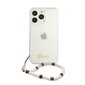 GUHCP13LKPSWH Guess PC Script and White Pearls Case for iPhone 13 Pro Transparent цена и информация | Telefoni kaaned, ümbrised | kaup24.ee